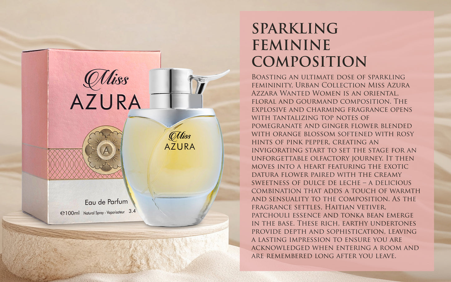 Miss Azura - 3.4 oz/100ml Fruity & Floral Fragrance | Urban Collection