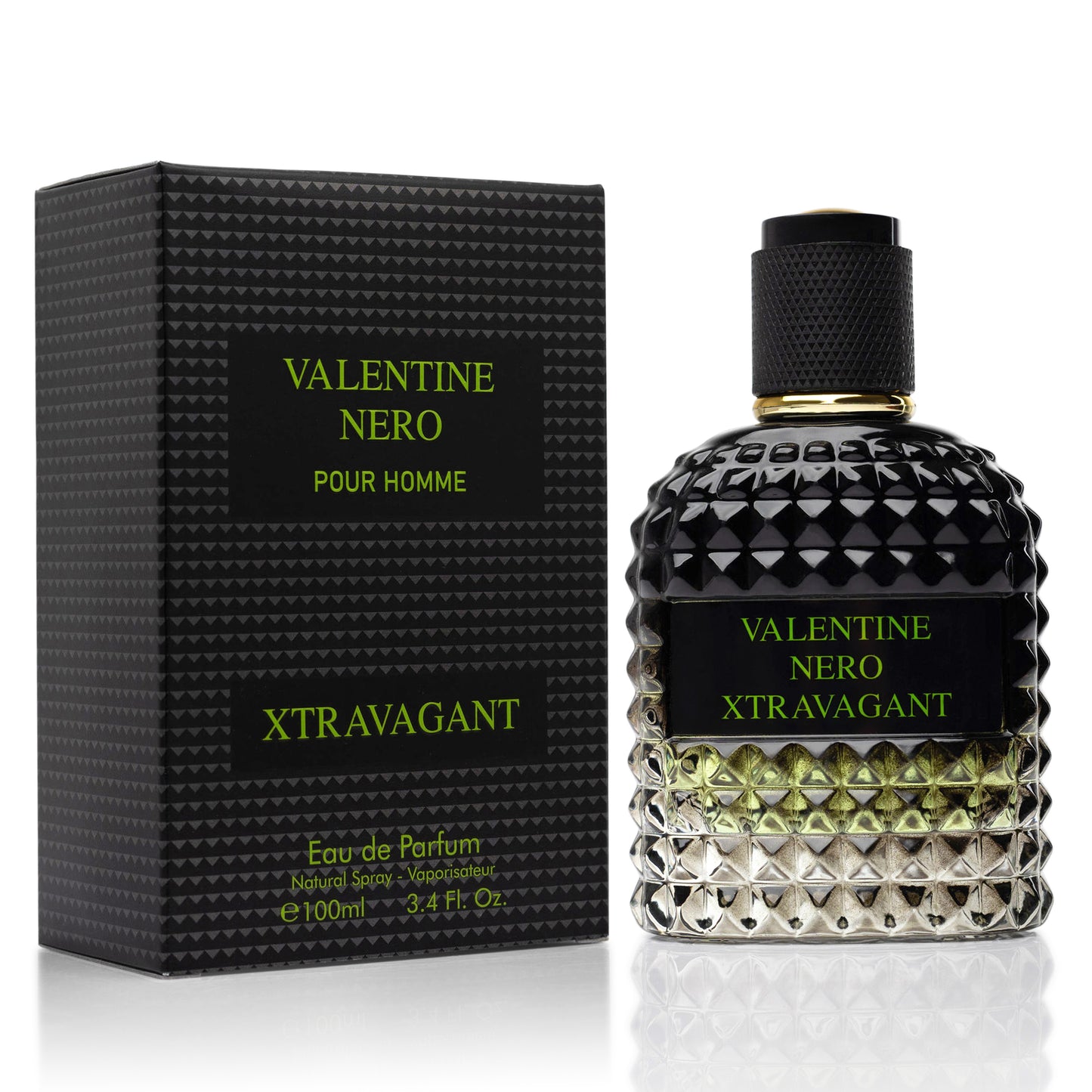 Valentine Nero Xtravagant for Men – 3.4 oz / 100ml Fine Mist Body Spray – Citrus & Elegant Notes