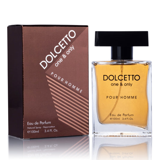 Dolcetto One and Only for Men 3.4 Oz Perfume for Men - Luxurious and Timeless Woody Spicy Fragrance | Urban Collection