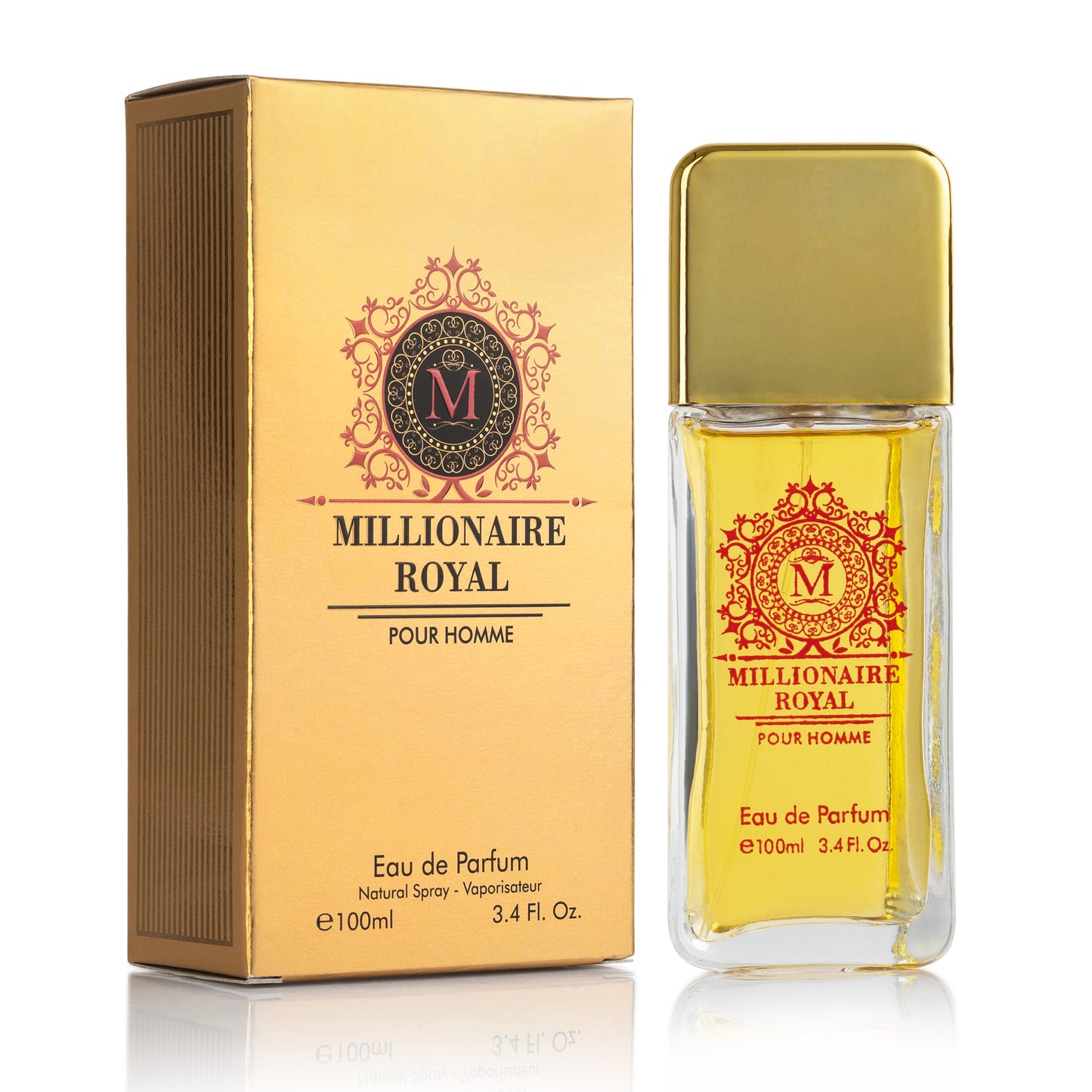 URBAN COLLECTION Millionaire Royal for Men Eau De Parfum – Fresh Woody Fragrance with Cedarwood, Lavender & Benzoin | Bold, Elegant 100ml Spray in Gift-Ready Box