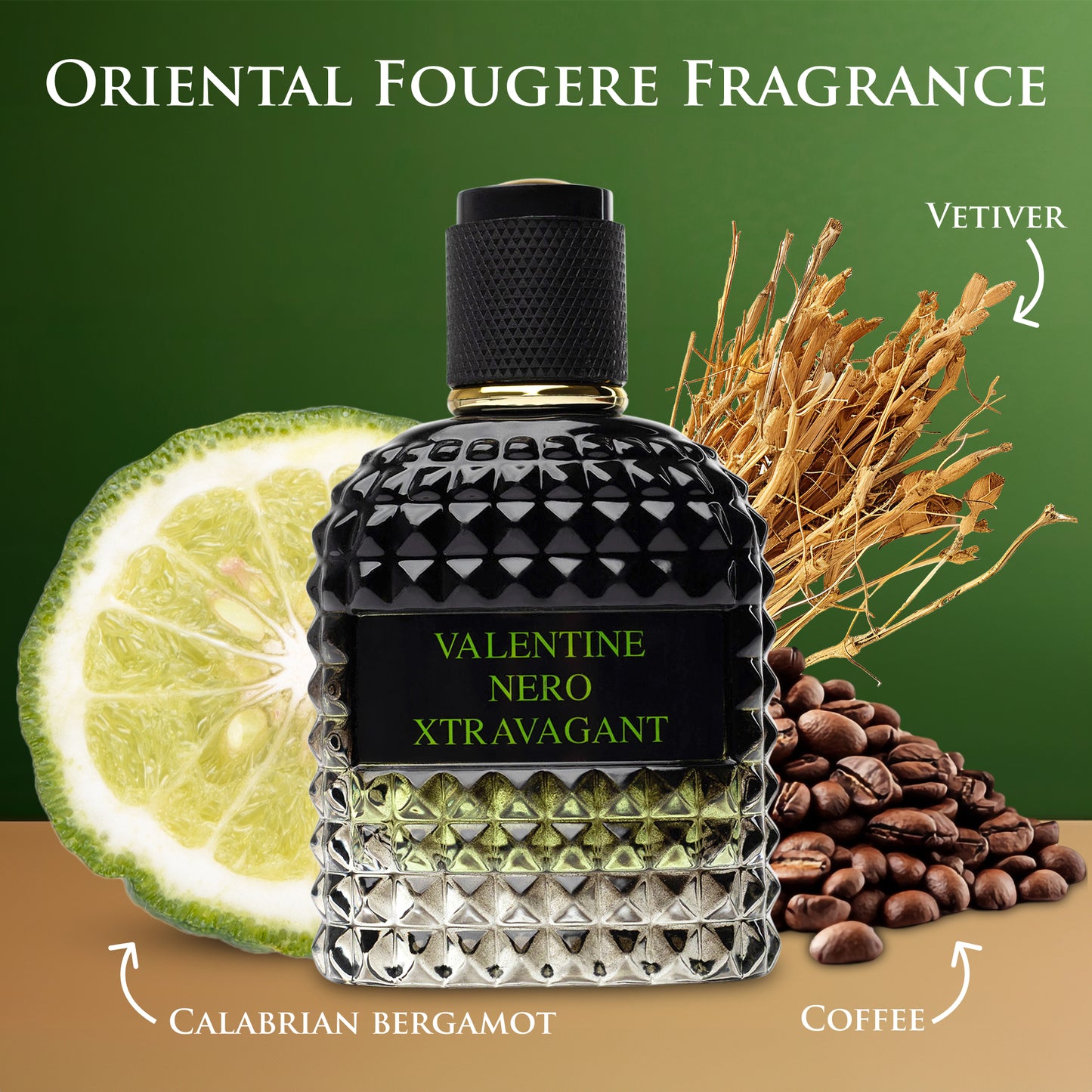 Valentine Nero Xtravagant for Men – 3.4 oz / 100ml Fine Mist Body Spray – Citrus & Elegant Notes