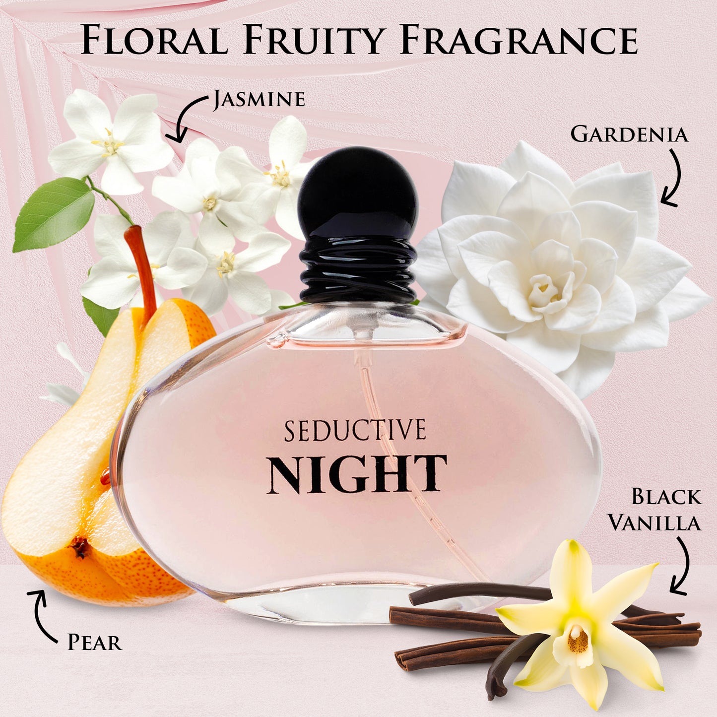 Seductive Night – 3.4 oz / 100ml Fine Mist Body Spray – Fruity & Elegant Notes