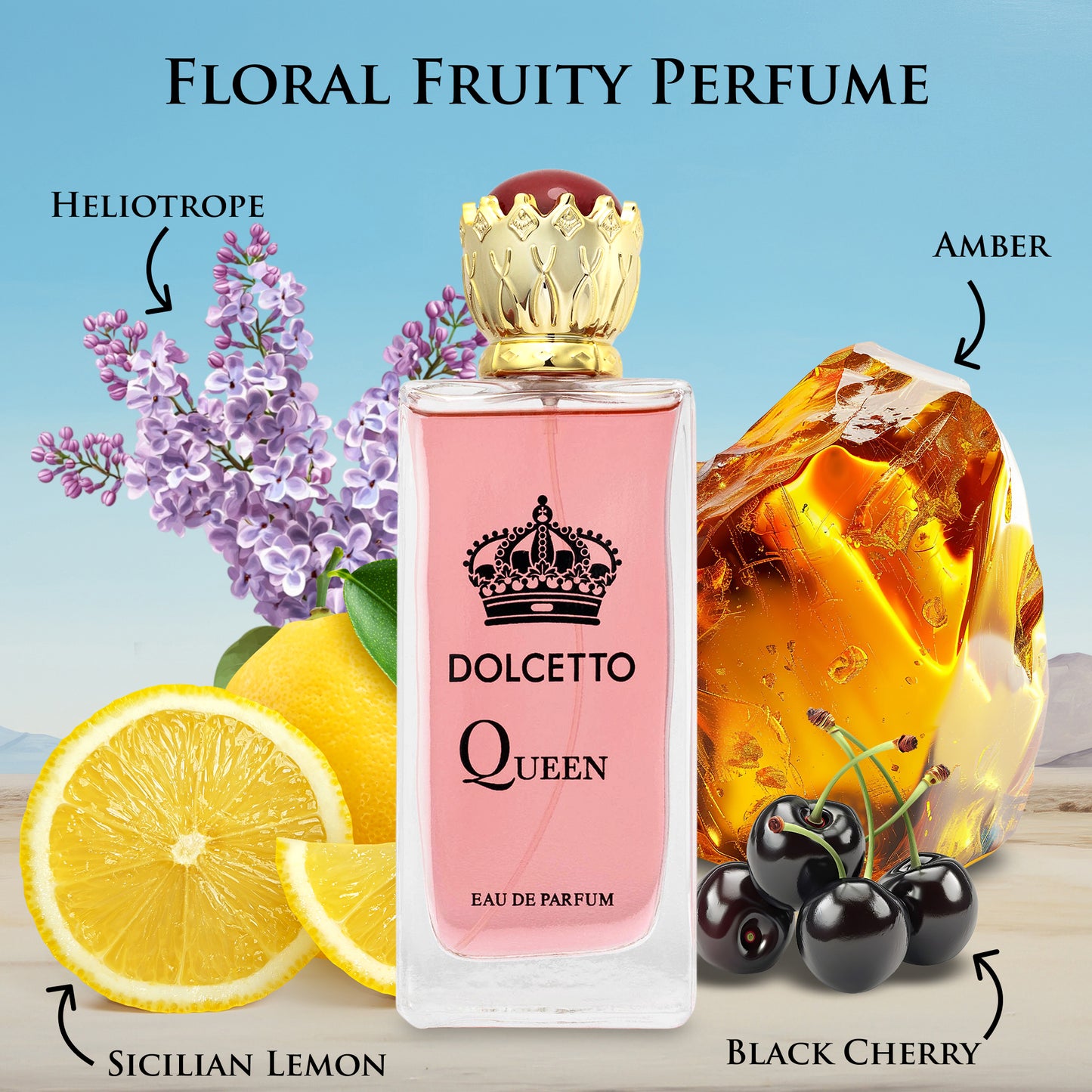 Dolcetto Queen – 3.4 oz / 100ml Fine Mist Body Spray – Fruity & Floral Notes