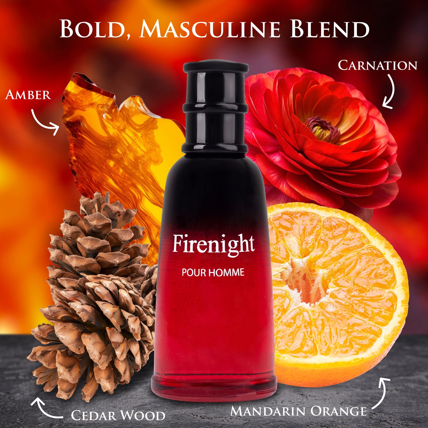 Firenight for Men - 3.4 oz / 100ml Bold and Intense Fragrance for Every Occasion | Urban Collection