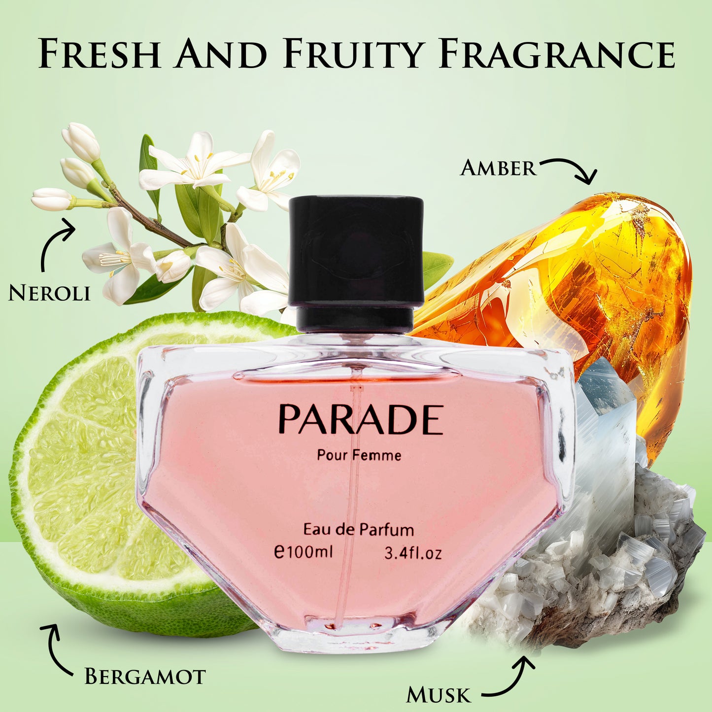 Parade 3.4 Oz Perfume for Women - Warm Amber Floral Scent | Urban Collection