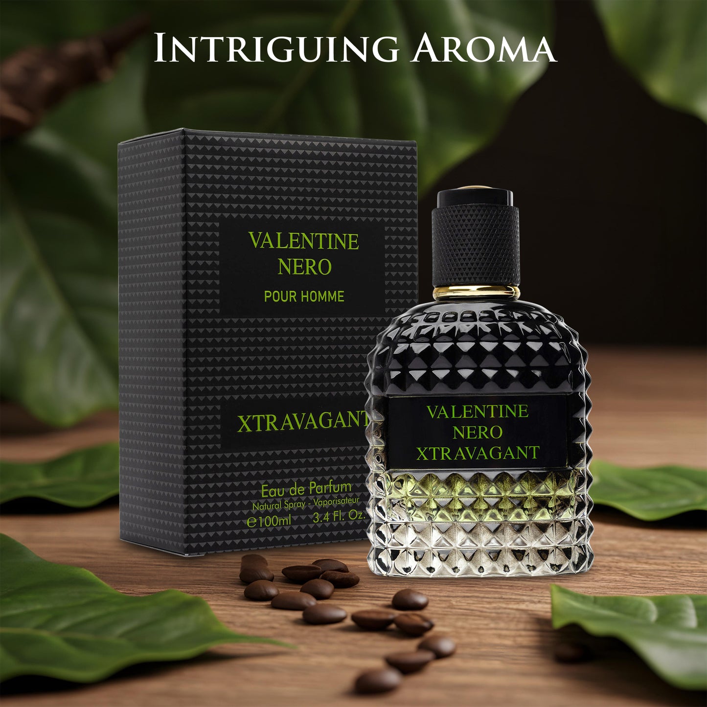 Valentine Nero Xtravagant for Men – 3.4 oz / 100ml Fine Mist Body Spray – Citrus & Elegant Notes