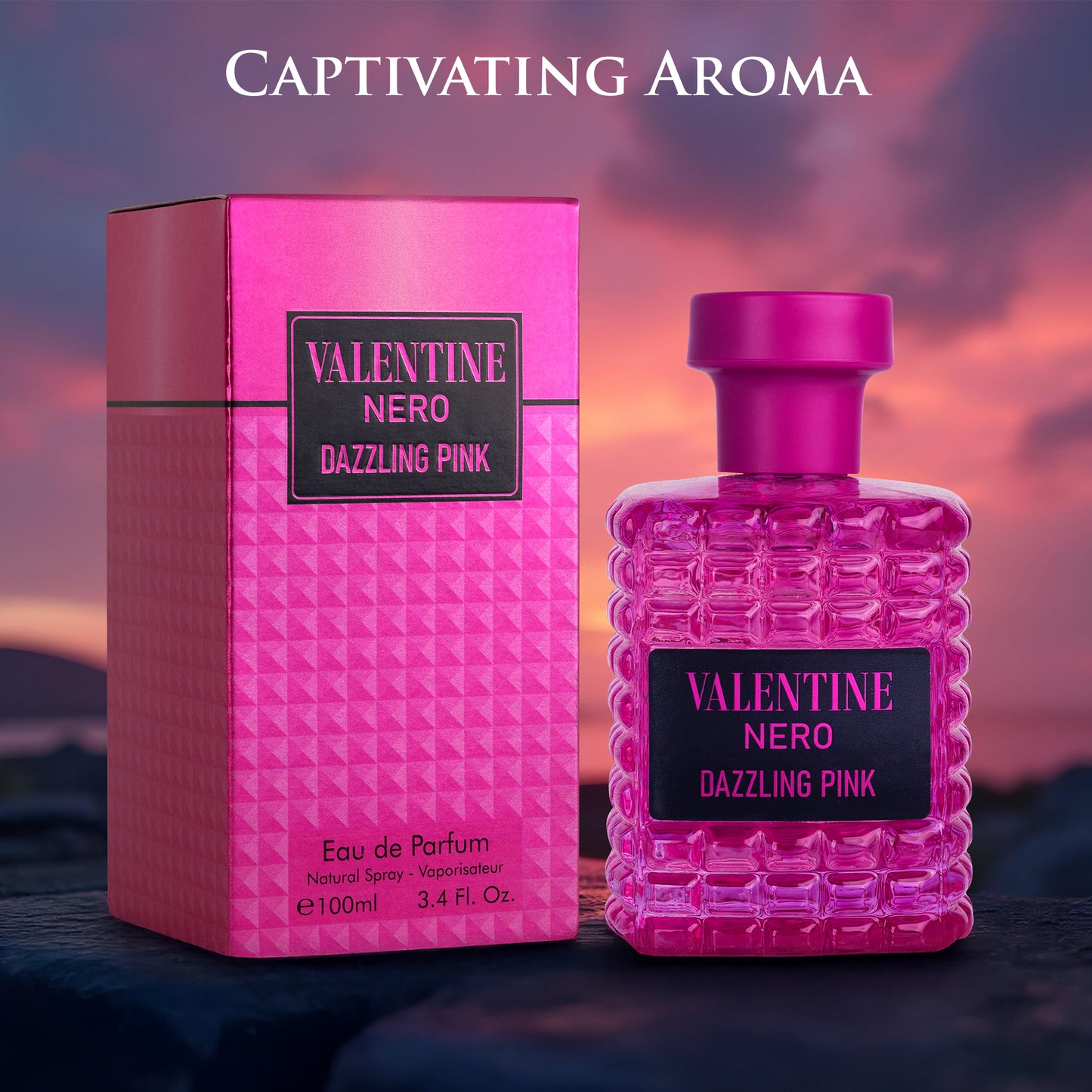 Valentine Nero Dazzling Pink - 3.4 oz/100ml Amber Floral Perfume for Women | Urban Collection