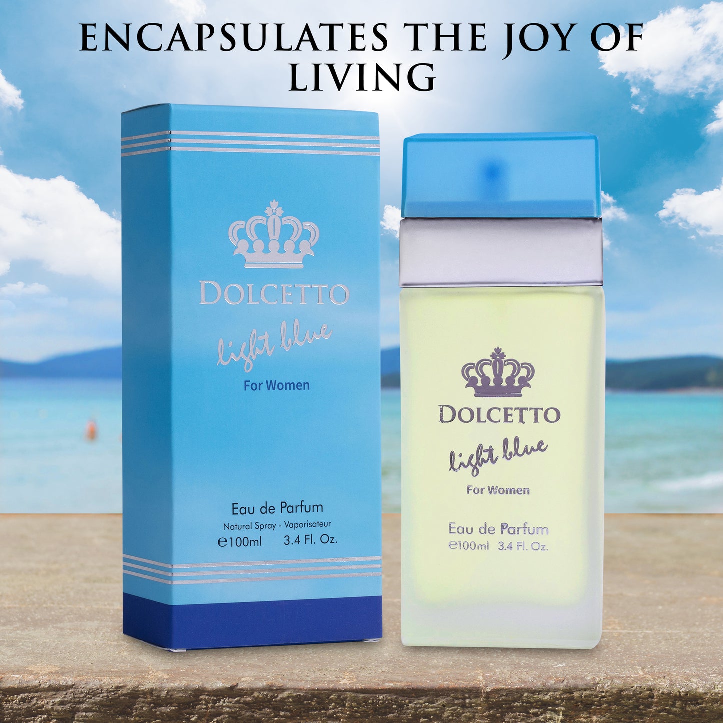 Dolcetto Light Blue for Women - 3.4 oz / 100ml A Refreshing and Feminine Fragrance | Urban Collection