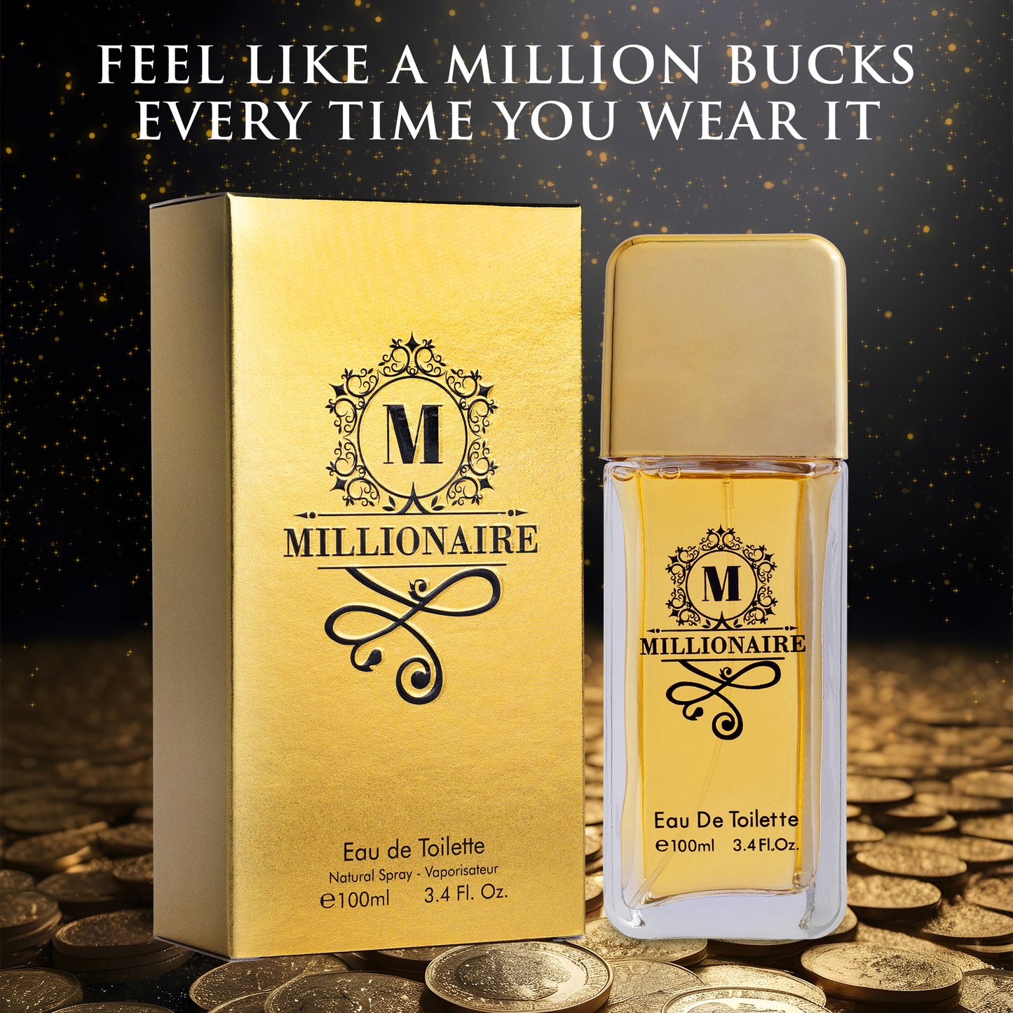 Millionaire - 3.4 oz / 100ml Fresh, Bold & Captivating Fragrance for Men | Urban Collection