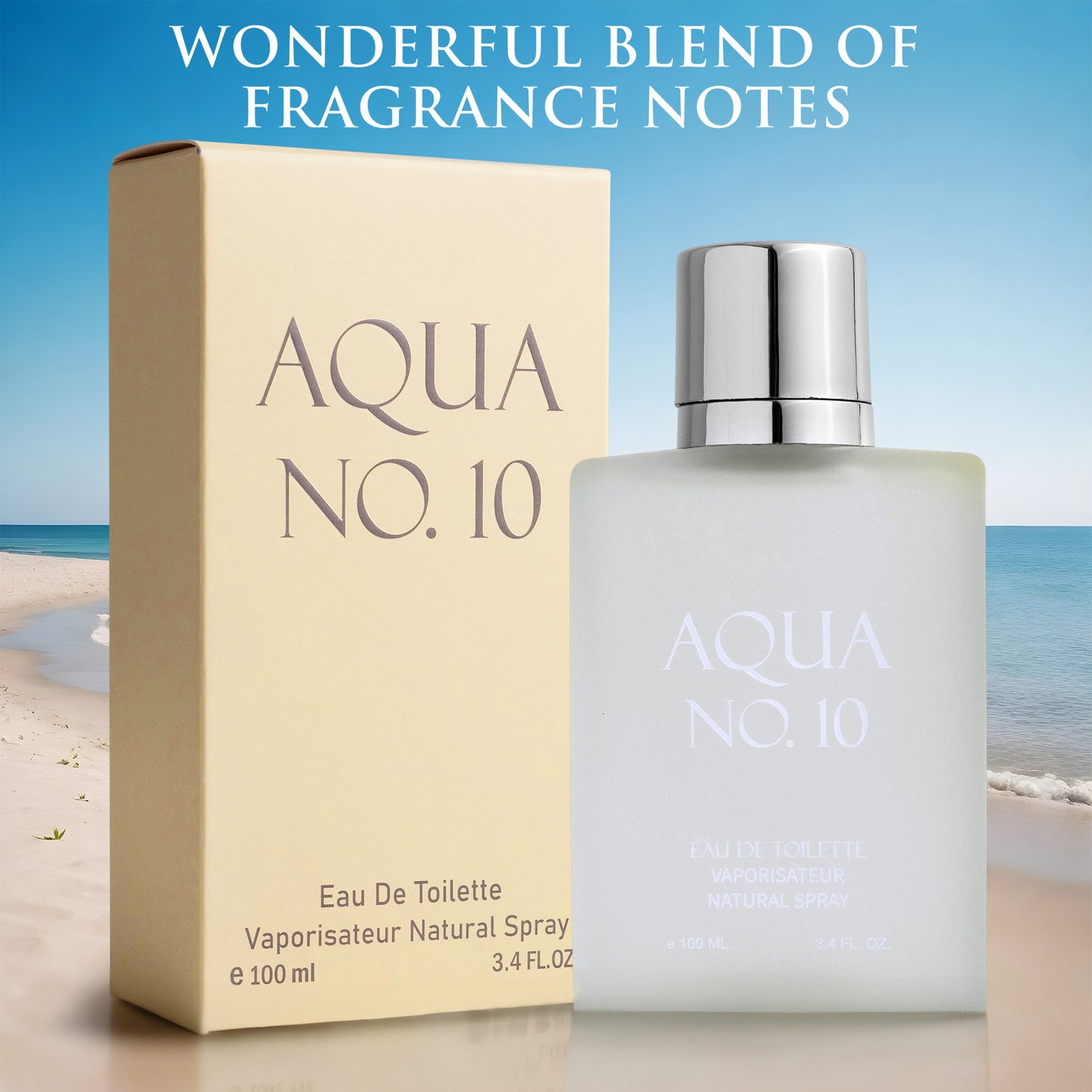 Aqua No 10 - 3.4 oz / 100ml Fresh Aquatic Fragrance for Men | Urban Collection