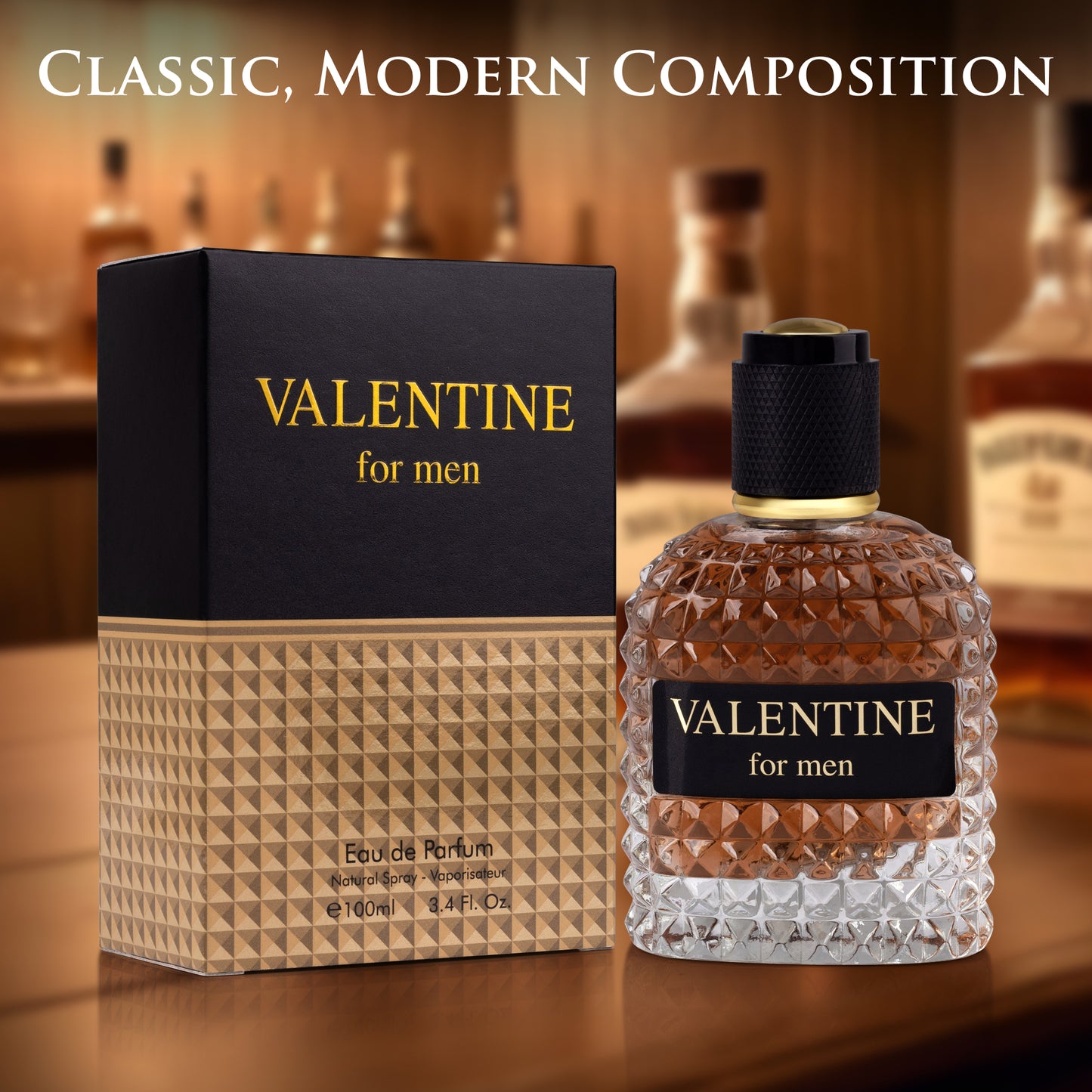 Valentine for Men - 3.4 oz / 100ml The Perfect Blend of Elegance and Boldness | Urban Collection