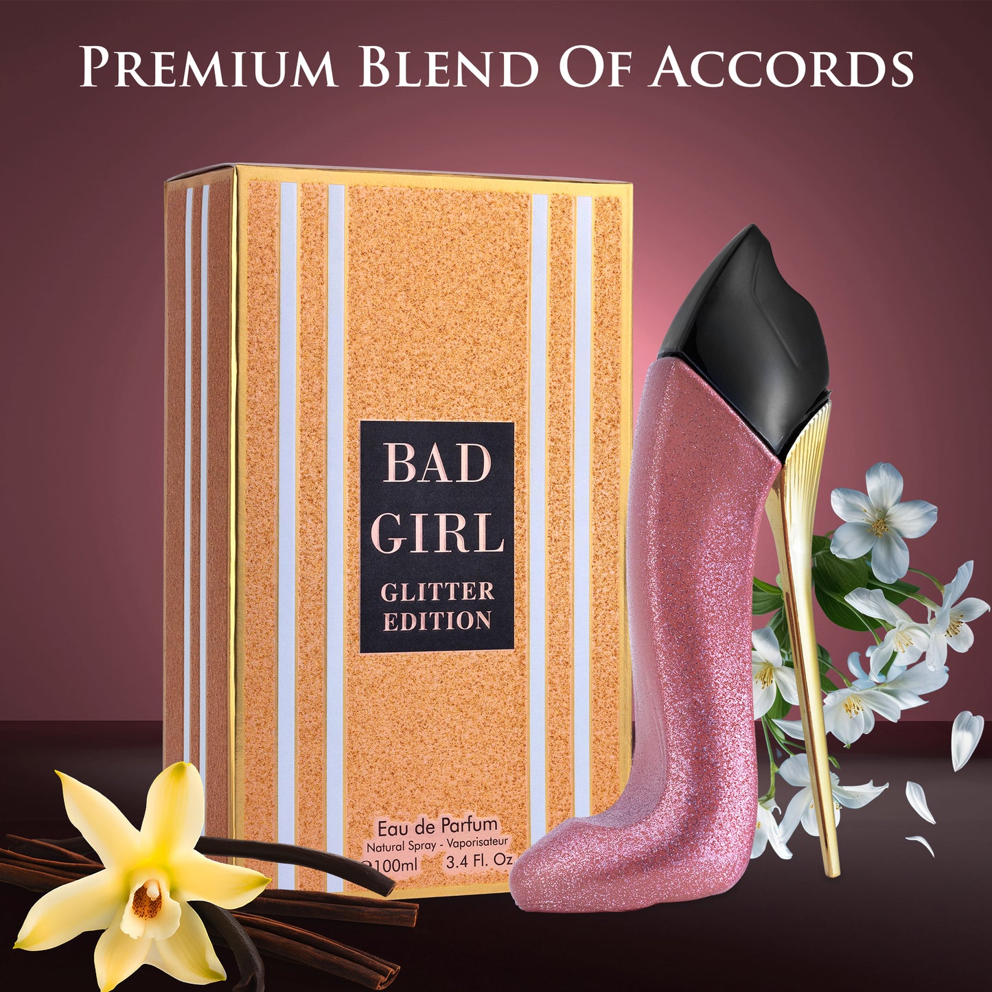 Bad Girl Glitter 3.4 Oz Perfume for Women – Radiant Oriental Floral Scent | Urban Collection