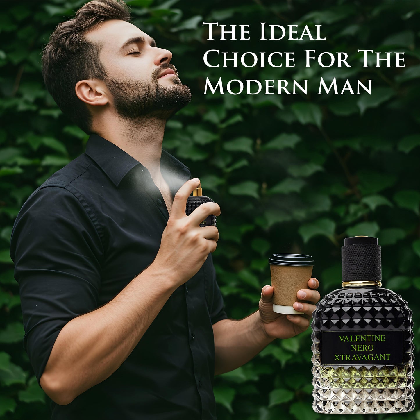 Valentine Nero Xtravagant for Men – 3.4 oz / 100ml Fine Mist Body Spray – Citrus & Elegant Notes