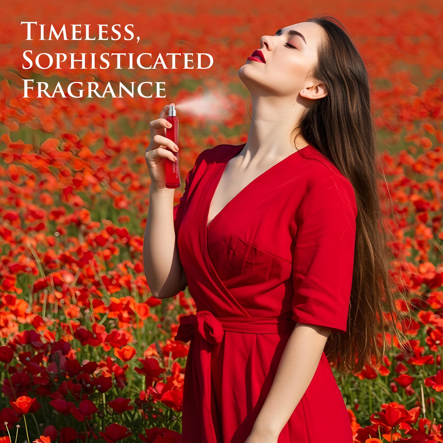 Magic Flower Red – 3.4 oz / 100ml Fine Mist Body Spray – Fruity & Floral Notes