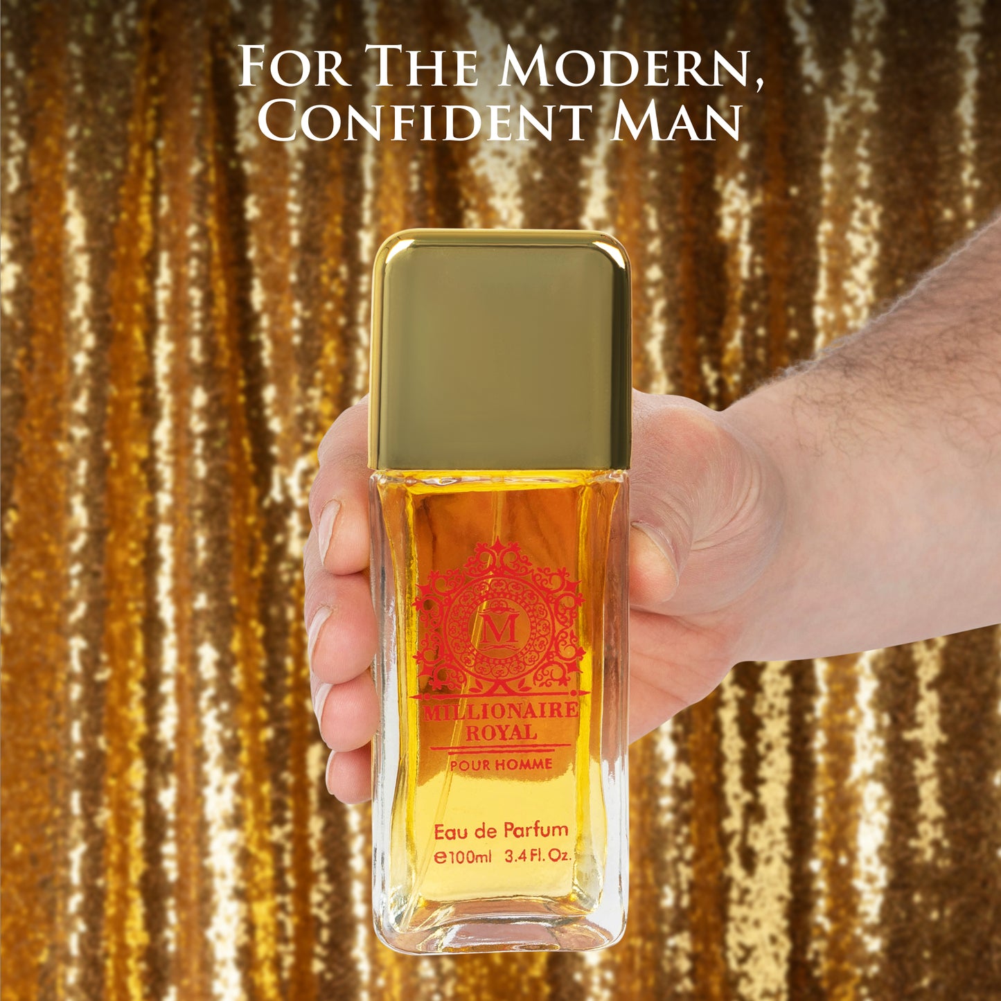 URBAN COLLECTION Millionaire Royal for Men Eau De Parfum – Fresh Woody Fragrance with Cedarwood, Lavender & Benzoin | Bold, Elegant 100ml Spray in Gift-Ready Box