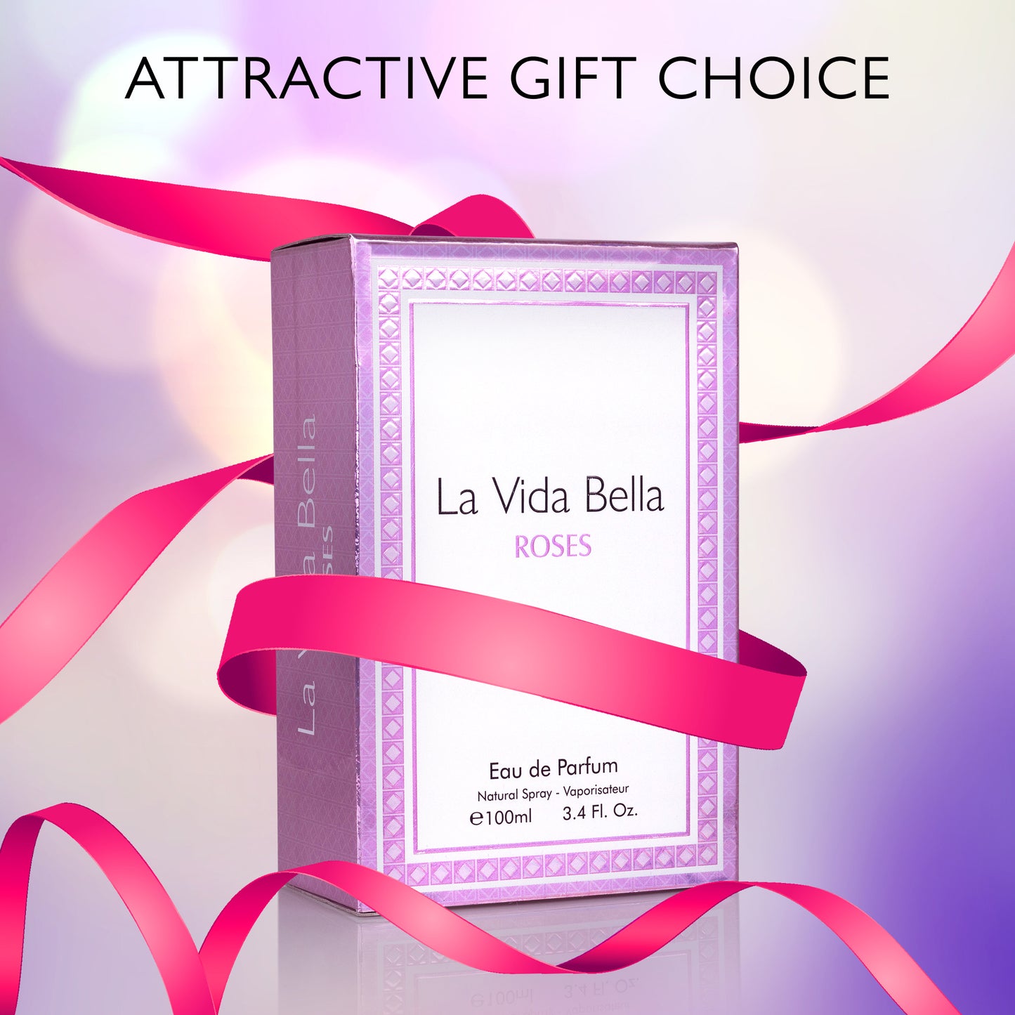 La Vida Bella Roses 3.4 Oz Perfume for Women - Romantic and Luxurious Floral Fragrance | Urban Collection