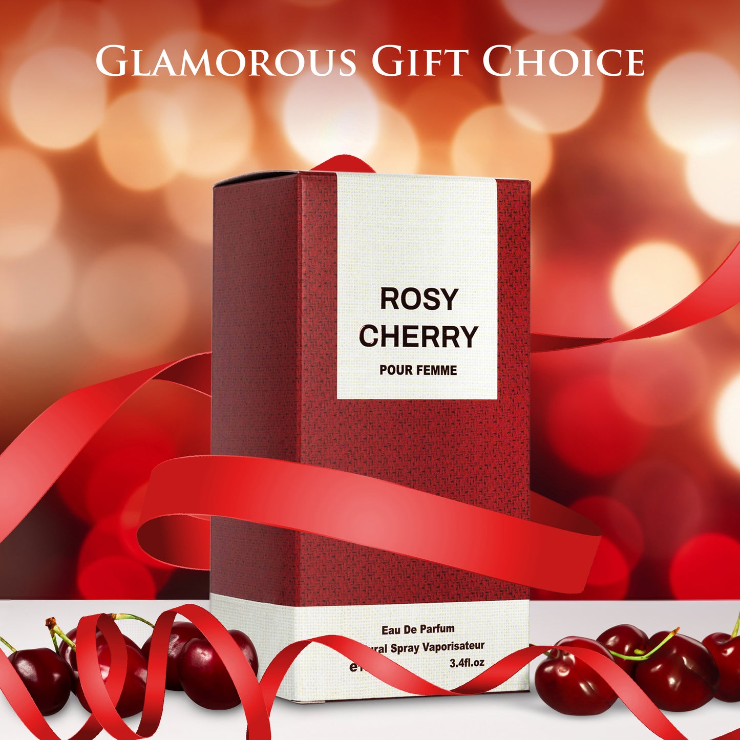 Rosy Cherry – 3.4 oz / 100ml Fine Mist Body Spray – Fruity & Sweet Notes