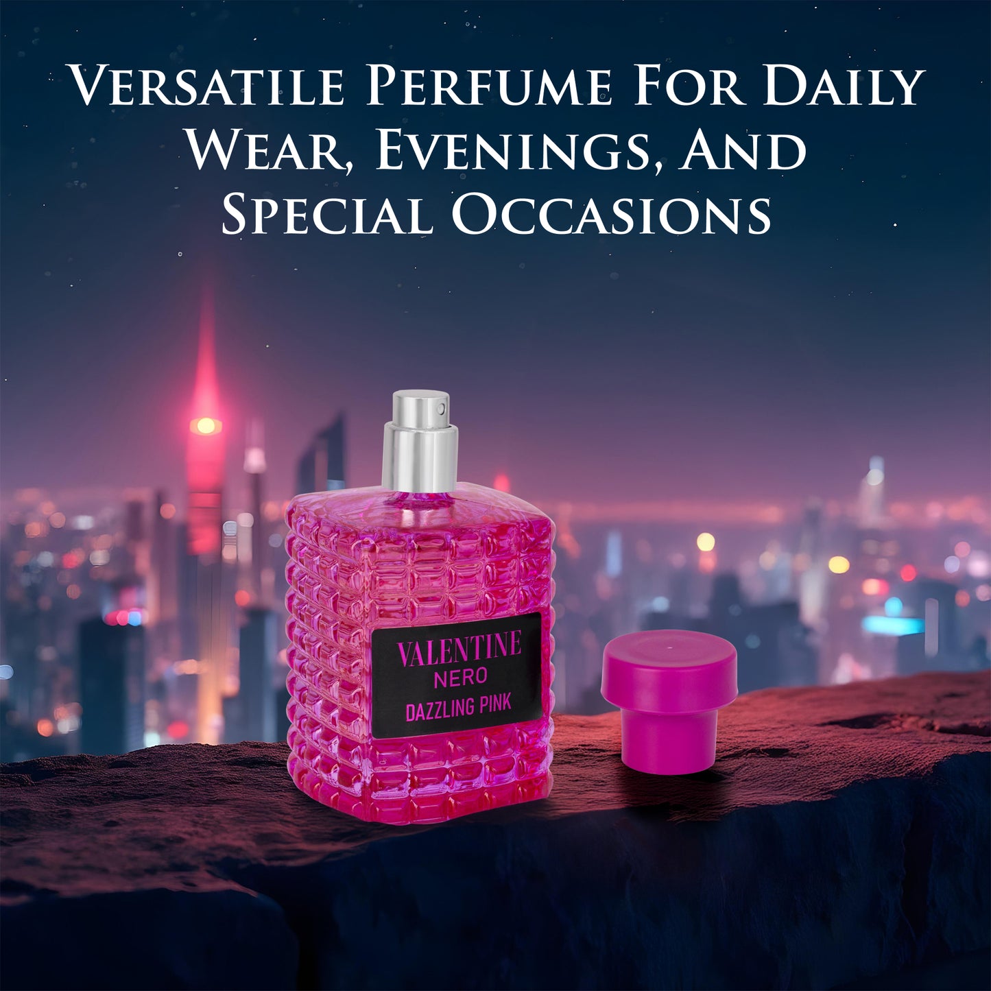 Valentine Nero Dazzling Pink - 3.4 oz/100ml Amber Floral Perfume for Women | Urban Collection