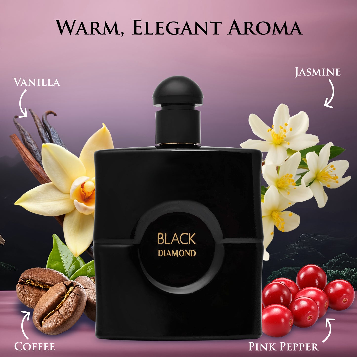 Black Diamond for Women – Designer-Inspired Amber Vanilla Perfume | 3.4 oz/100ml Eau de Parfum | Urban Collection