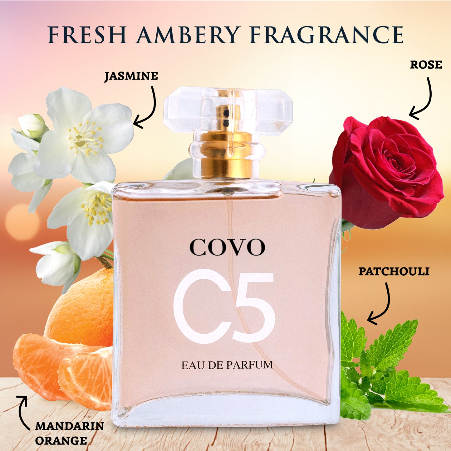 Covo C5 3.4 Oz Perfume for Women - (Formerly Coco C5) Timeless Floral Citrus Scent | Urban Collection