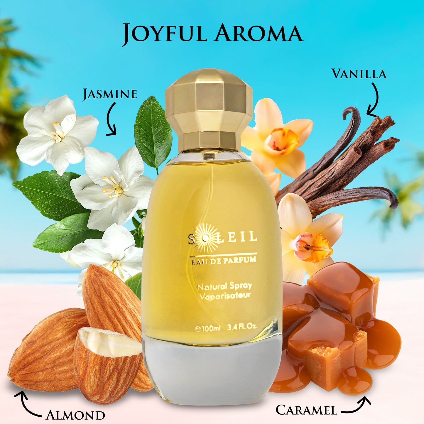Soleil for Women – Designer-Inspired Warm Gourmand Perfume | 3.4 oz/100ml Eau de Parfum | Urban Collection