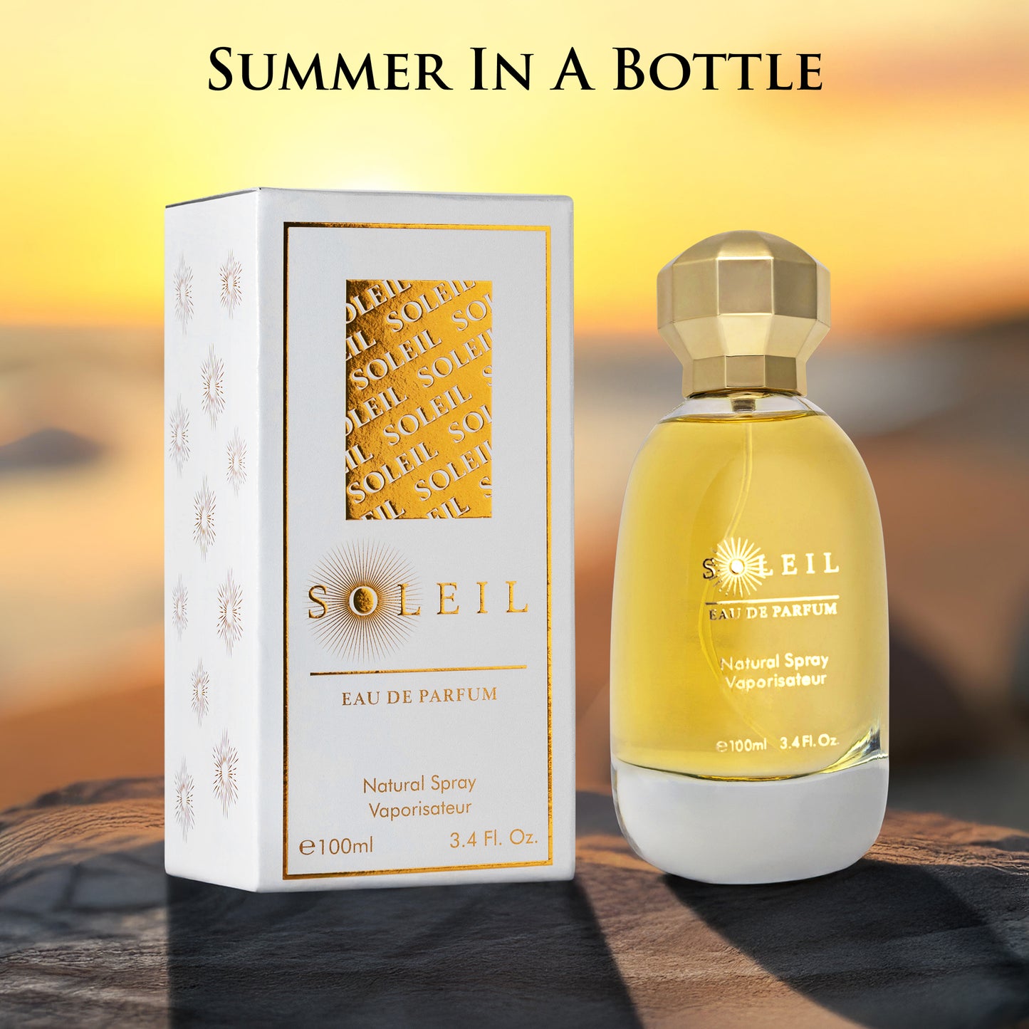 Soleil for Women – Designer-Inspired Warm Gourmand Perfume | 3.4 oz/100ml Eau de Parfum | Urban Collection