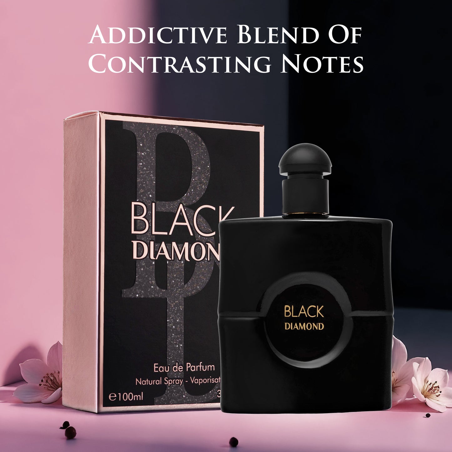 Black Diamond for Women – Designer-Inspired Amber Vanilla Perfume | 3.4 oz/100ml Eau de Parfum | Urban Collection