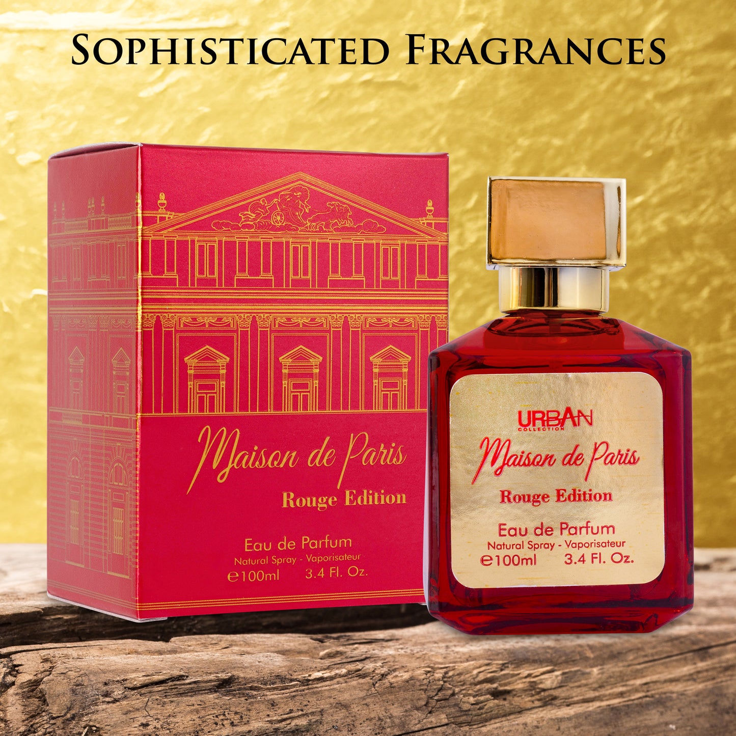 Maison de Paris Rouge - 3.4 oz / 100ml Unisex Fragrance of Bold Elegance and Sensuality | Urban Collection