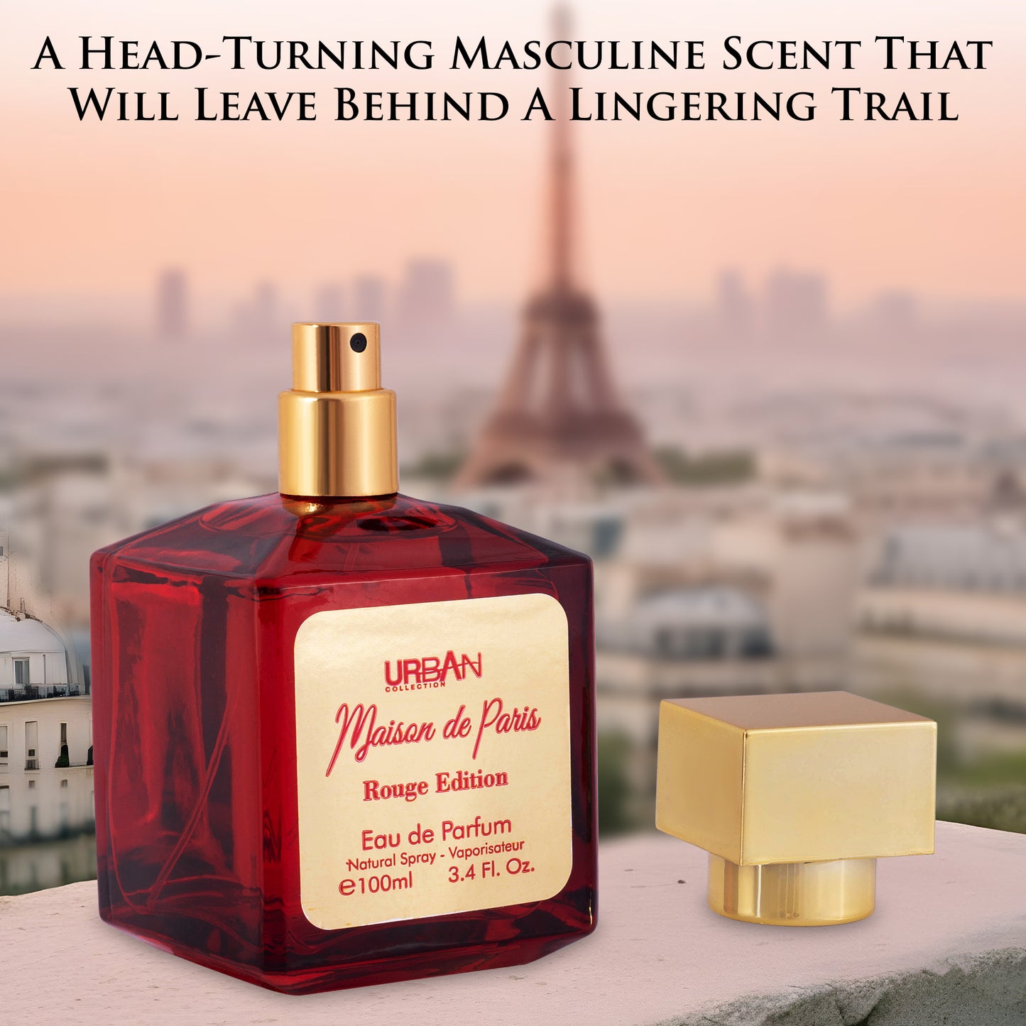 Maison de Paris Rouge - 3.4 oz / 100ml Unisex Fragrance of Bold Elegance and Sensuality | Urban Collection