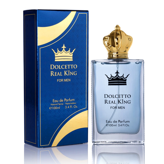 Dolcetto Real King for Men 3.4 Oz Perfume for Men - A Fresh and Regal Fragrance | Urban Collection