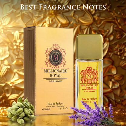 Millionaire Royal for Men - 3.4 oz/100ml Bold Fresh & Woody Perfume | Urban Collection