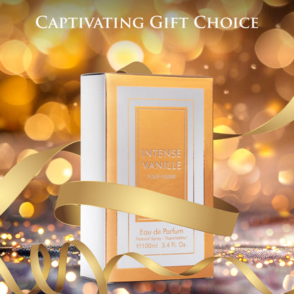 URBAN COLLECTION Intense Vanille for Women Eau De Parfum – Warm Vanilla, Tonka & Amber Woods | Rich & Addictive 100ml Spray in Elegant Paper Box