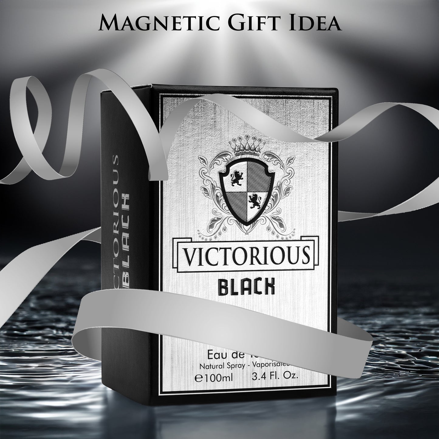 Victorious Black for Men Fragrance - Bold Strength Encased in Elegance