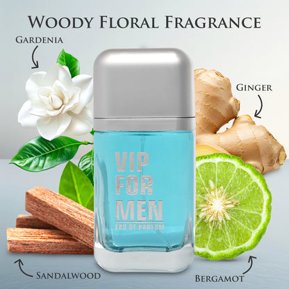 VIP for Men – Designer-Inspired Woody Floral Perfume | 3.4 oz/100ml Eau de Parfum | Urban Collection