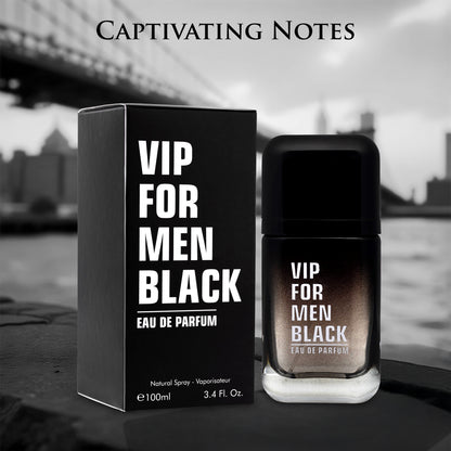 VIP Black for Men – Designer-Inspired Aromatic Fougere Perfume | 3.4 oz/100ml Eau de Parfum | Urban Collection